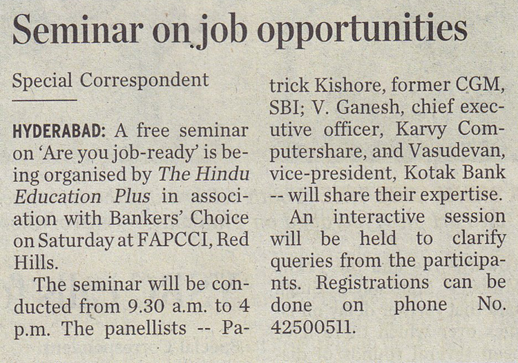 Seminar on job opportunities